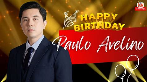 Happy birthday, Paulo Avelino! .